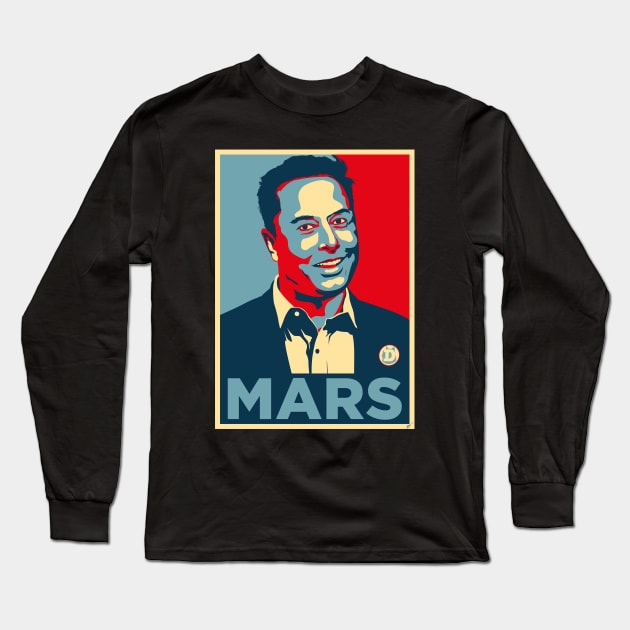 Elon Musk MARS Long Sleeve T-Shirt by Theo_P